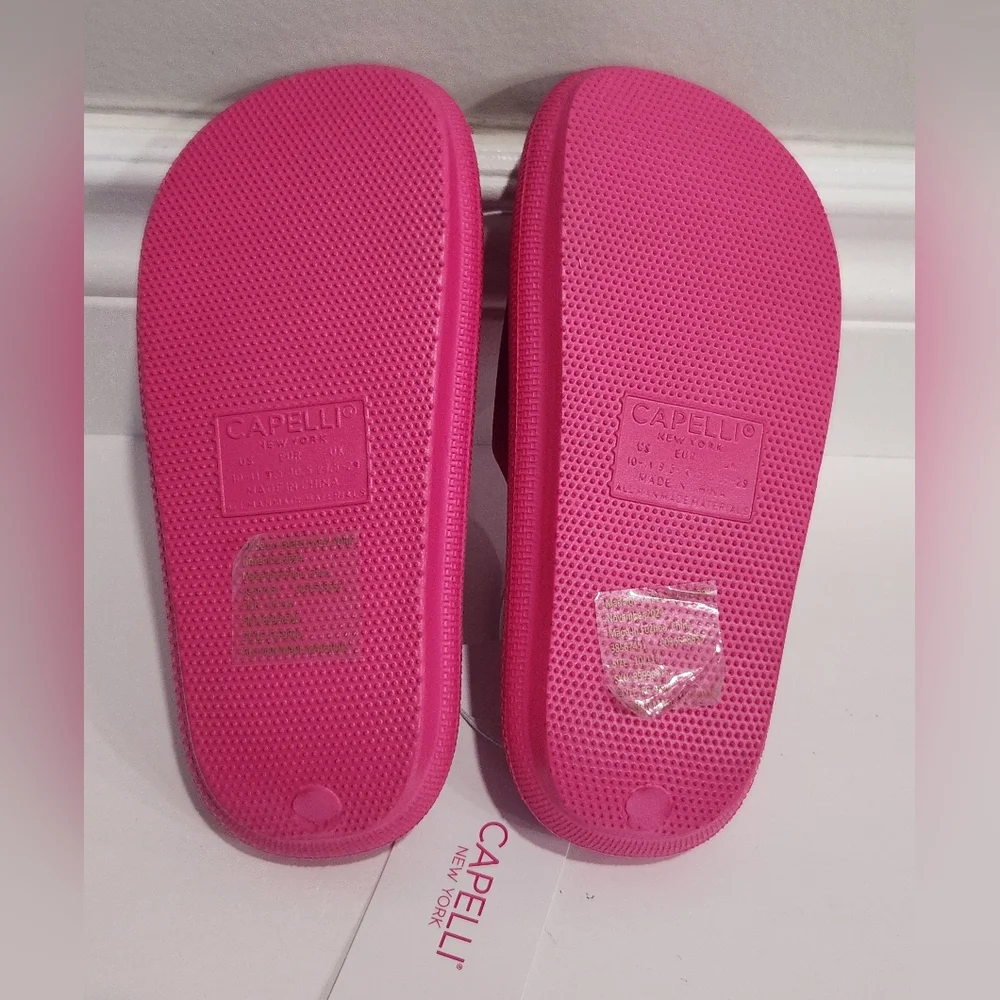 Capelli of New York Fuchsia Slide Sandals - Picture 4 of 4